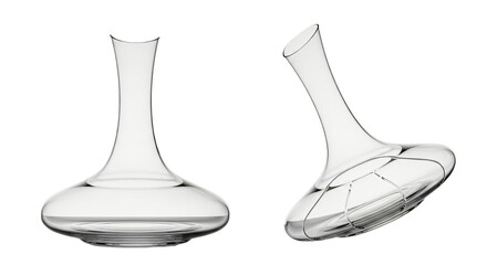 Elegant Glass Wine Decanters in Minimalist Design.