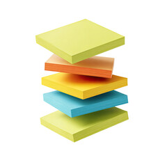 Stack of colorful sticky notes (9)