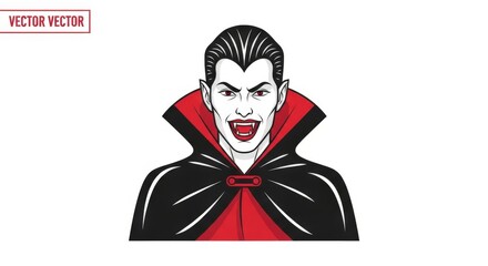 Vampire Portrait - Classic Horror Character Illustration