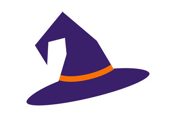 Fun cartoon witch hat PNG on transparent background. Spooky Halloween costume accessory with fantasy magic theme, perfect for party invitations, digital art, seasonal decorations and witchcraft design