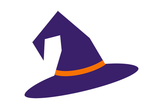 Fun cartoon witch hat PNG on transparent background. Spooky Halloween costume accessory with fantasy magic theme, perfect for party invitations, digital art, seasonal decorations and witchcraft design