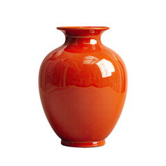 Vivid red vase with smooth finish
