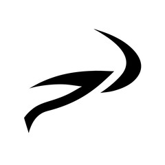 Vector art of abstract black arrow symbol points to right