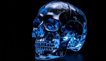 Blue Gem Skull with Glow