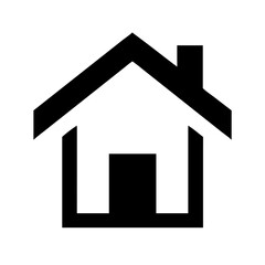Vector art of simple black house icon for web and app design