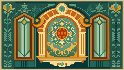 window in the wall of the house