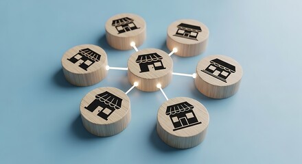 Franchise business network connecting multiple locations