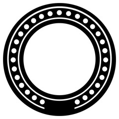 LED Ring Lamp Icon Set – Outline Silhouette Vector Isolated on White