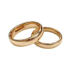 Two gold wedding rings