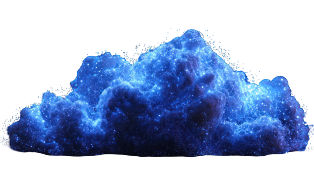 Abstract blue cloud formation