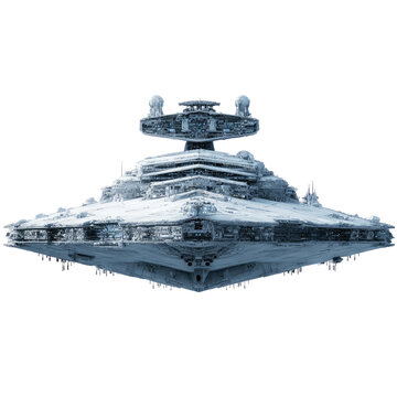 A snowy Imperial Star Destroyer