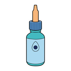 A small, portable eye-drop bottle with a pointed nozzle designed for precise application of liquid medicine or lubricants to relieve dryness, redness, or irritation.
