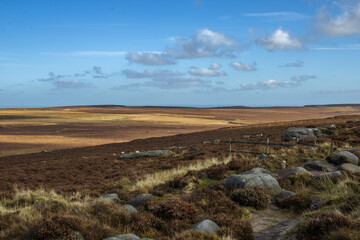 Edge of Peak District, clouds in the background