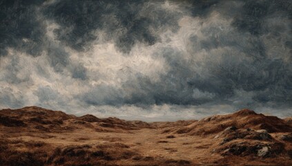 Fototapeta premium Vast, stormy landscape