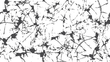 Black and white abstract cracked texture background with grunge details. Old distressed wall texture with chips scuffs and vintage grunge effect. 