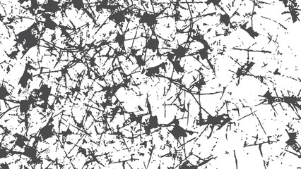 Black and white abstract cracked texture background with grunge details. Old distressed wall texture with chips scuffs and vintage grunge effect. 