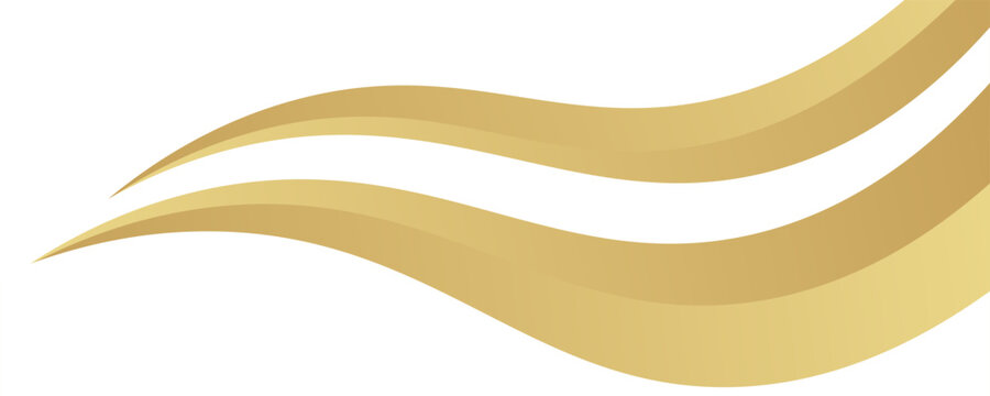 golden wave background. gold wave curve, gold wave corner shape for element, gold line ribbon graphic, striped gold. vector illustrator