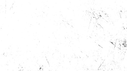 Black grunge texture on white background with vintage cracked surface. Distressed grunge texture with scratches dust and cracked wall pattern. 