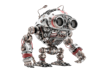 Steampunk robot figure, detailed design