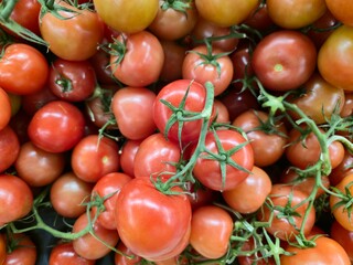 cherry tomatoes in a market