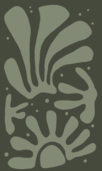 Minimal abstract image for printing. Picture for modern interiors. The picture is painted by hand on a tablet. © neurostructure