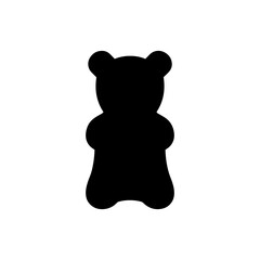 Gummy bear silhouette icon vector flat design.