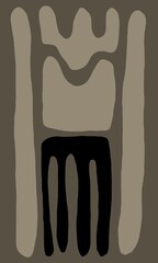 Minimal abstract image for printing. Picture for modern interiors. The picture is painted by hand on a tablet. © neurostructure