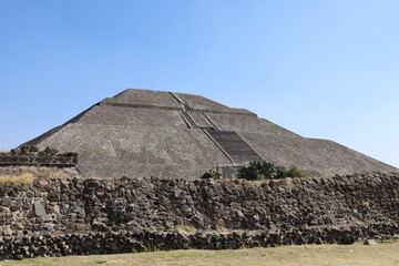 aboriginal pyramids in Teotihuacan, Mexico day time