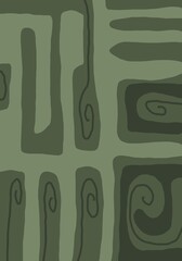 Minimal abstract image for printing. Picture for modern interiors. The picture is painted by hand on a tablet. © neurostructure