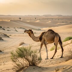 Camel in the desert