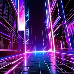 Digital abstract background concept, futuristic neon sci-fi, futuristic cyberpunk, AI