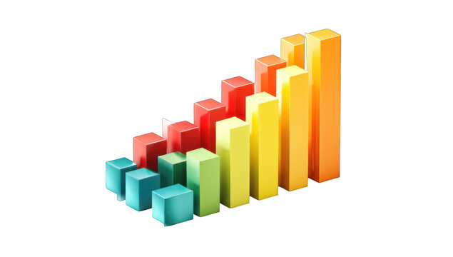Colorful 3D bar graph ascending (2)