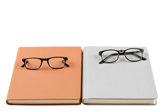 Eyeglasses Resting on Books Education and Reading Concept