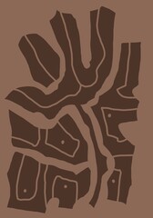 Minimal abstract image for printing. Picture for modern interiors. The picture is painted by hand on a tablet. © neurostructure