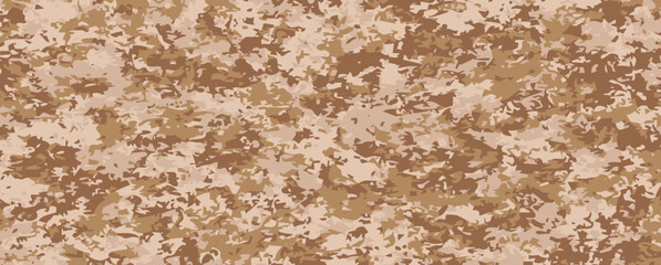 Desert camouflage pattern with warm earth tones and organic shapes, perfect for military design, fabric, or background use.
