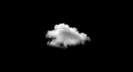 White cloud against black background