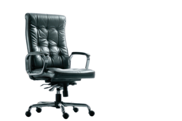 Dark office chair, studio shot