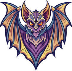 Obraz premium Halloween Art Nouveau Majestic Fantasy Bat Design