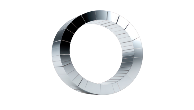 Abstract metallic ring design