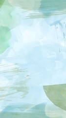 Soft artistic background with calming blue and green watercolor wash effects and gentle brush strokes for a serene design
