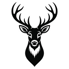 Naklejka premium deer head silhouette