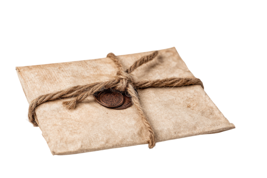 Aged letter tied with twine