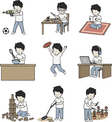 Black and White Kids Creative and Active