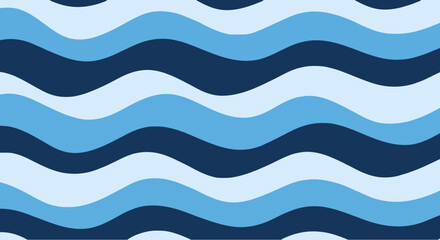 Obraz premium Abstract Blue Wave Pattern Background - Modern Seamless Design