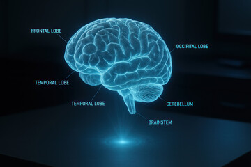 Human Brain Anatomy Diagram - Illustration