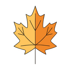 Simplified Autumn Leaf