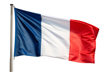 Flag of France  isolated on white background