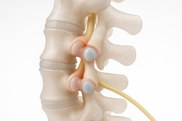 Human Spine Anatomy: Vertebral Column and Spinal Cord Illustration