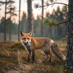 Fototapeta premium Red fox vulpes