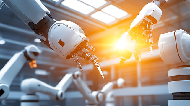 Robotic Arms Collaborating in a High-Tech Environment